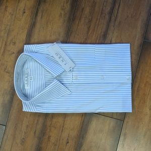 Enro blue stripe button down shirt size 16.5 32/33